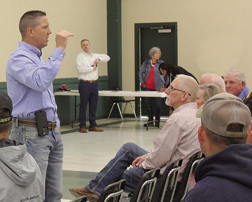 Second District Congressman Josh Brecheen addressed a number of topics last week during Wednesday’s town hall meeting in Hugo, including fiscal responsibility and federal aid programs like Medicaid and SNAP. Lively discussion was held by members of the audience who brought up their concerns and worries.