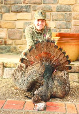 Local hunter Sheila Kidd took down this young tom to finish off this year’s turkey season. Did you go out turkey hunting? If so, we’d love to see your photos. Email them to krystle@hugonews. com.