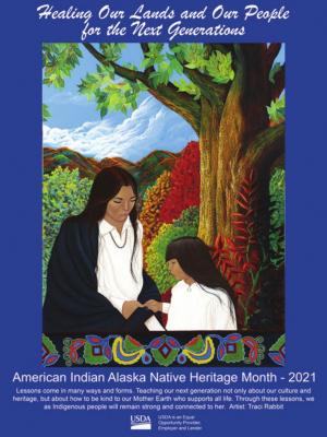 ‘The Lesson,’ by Traci Rabbit selected as this year’s American Indian/Alaska Native Heritage Month Poster