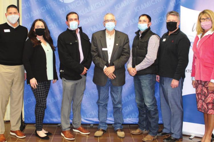 PHOTO (LEFT TO RIGHT): Doug Hall, Deputy Superintendent, Anne Brooks, Ernie Taylor, Dr. Phil Chitwood, Brock Whittington, Neal Hawkins, Shelley Free, Superintendent.